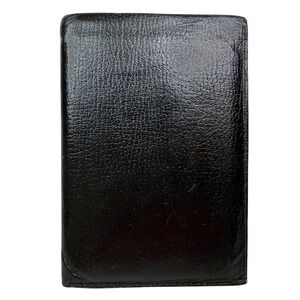 Vintage Black Leather Bifold Wallet Card Holder Organizer Classic Style
